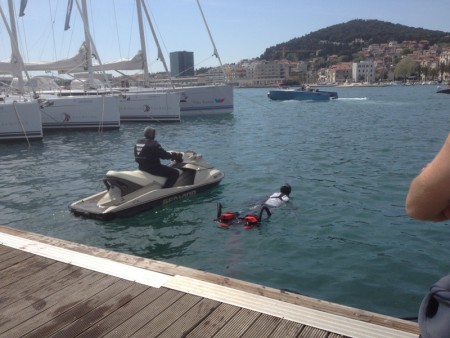 Vattenuppvisning i Split.